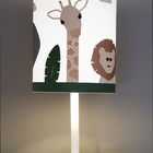 Abajur Infantil Safari Cúpula Tecido 20x42 Cm  Branco5860