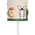 Abajur Infantil Safari Cúpula Tecido 20x42 Cm  Cru5861