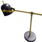 Abajur Juju Preto E Dourado (c)5cm (l)18cm (a)43cm 1x40w Boli