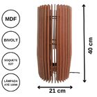 Abajur Leblon De Mesa - Marrom 40x20cm