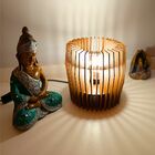 Abajur Leblon De Mesa - Marrom Kit Com 2 - 40x20cm E 20x20cm