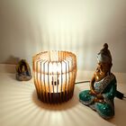 Abajur Leblon De Mesa - Mdf Cru 20x20cm