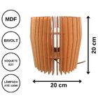 Abajur Leblon De Mesa - Mdf Cru Kit Com 2 - 40x20cm E 20x20cm