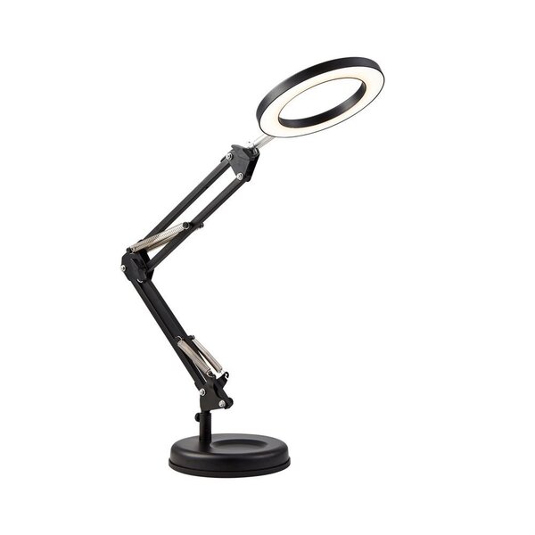 Abajur Led Mbled Ring Light Bivolt 3000k Luz Amarela Preto