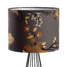 Abajur Lucas I Floral Marrom