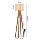 Abajur Luminária Atlanta Cúpula Madeira Designer Moderno