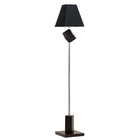 Abajur Luminária De Chão Grande Retrô Preto Mdf Col71