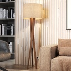 Abajur Luminaria De Chão Para Sala Cupula Palha