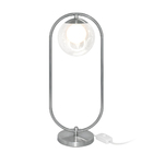 Abajur Luminaria De Mesa De Luxo Moderna Aro Harmony Prata