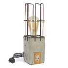 Abajur Luminária De Mesa Em Concreto Cage