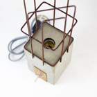 Abajur Luminária De Mesa Em Concreto Cage