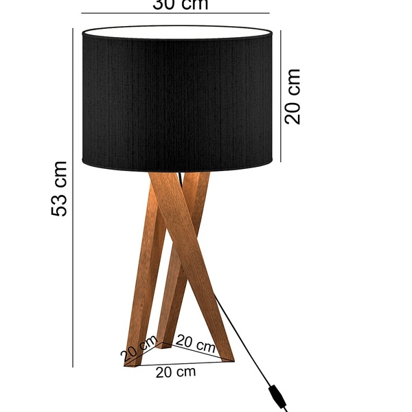 Abajur Luminária De Mesa Infantil Retro Alto Padrão Bella