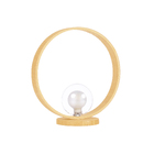 Abajur Luminária De Mesa Madeira Redonda Face - Lâmpada G9 Ma