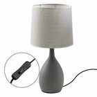 Abajur Luminária De Mesa Moderno C/ Cúpula Tecido Dct00540d S