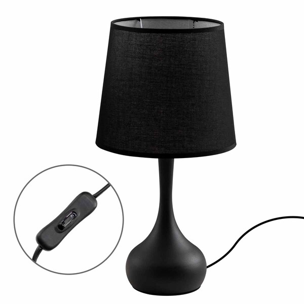 Abajur Luminária De Mesa Moderno C/ Cúpula Tecido Dct00541d S