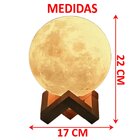Abajur Luminária Decoração De Mesa Lua Cheia Amarela Via Usb