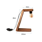 Abajur Luminária Em Madeira Rústica