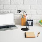 Abajur Luminária Mesa Estudo Preto Led 5w Ideal Para Hotéis