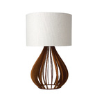 Abajur Luminária Mesa Quarto Sala Gota Cúpula Tecido Vesper