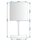 Abajur Luminária Mesa Quarto Sala Moderno Vivare Md-2008br Cú