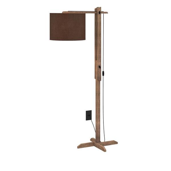 Abajur Luminária Ônix Com Cúpula Madeira Autêntico Moderno