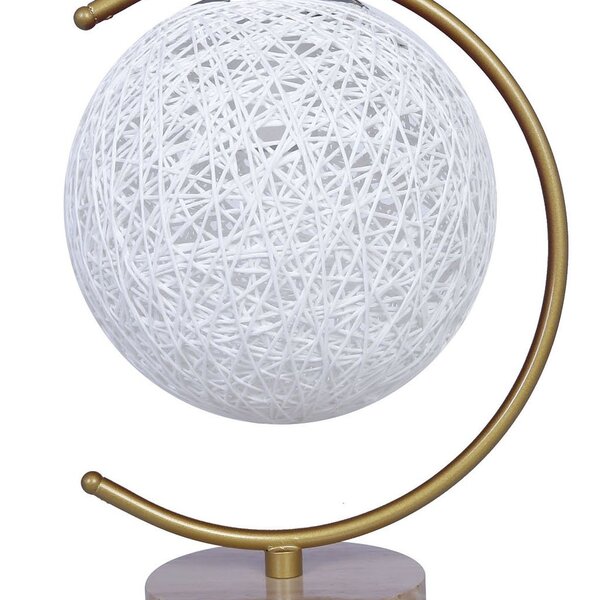 Abajur Luminária Rustica Branca De Mesa 27,5cm Bivolt 110/220v