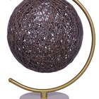 Abajur Luminária Rustica Marrom De Mesa 27,5cm Bivolt 110/220v