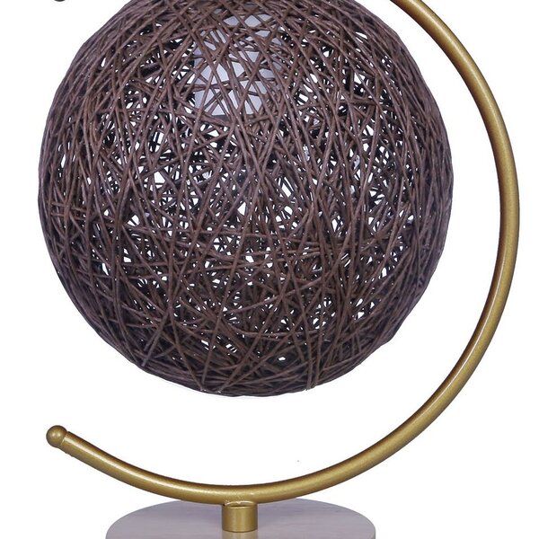 Abajur Luminária Rustica Marrom De Mesa 27,5cm Bivolt 110/220v