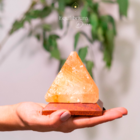 Abajur Luminária Terapêutica Sal Rosa Himalaia Mini Pirâmide