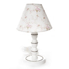 Abajur Madeira Branco Strass Bebê Infantil