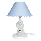 Abajur Madeira Carneirinho Azul Bebê Infantil