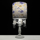 Abajur Madeira Cristais Fundo Do Mar Bebê Infantil