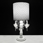 Abajur Madeira Cristais Urso Príncipe Bebê Infantil