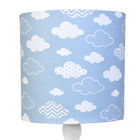 Abajur Madeira Nuvem Azul Bebê Infantil