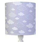 Abajur Madeira Nuvem Cinza Bebê Infantil