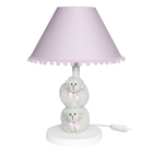 Abajur Madeira Ovelhinha Rosa Bebê Infantil