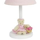 Abajur Madeira Ursa Com Cesto De Flores Bebê Infantil