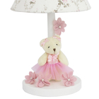 Abajur Madeira Ursinha Com Flores Bebê Infantil