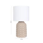 Abajur Marrom e Branco Metal Ikelite