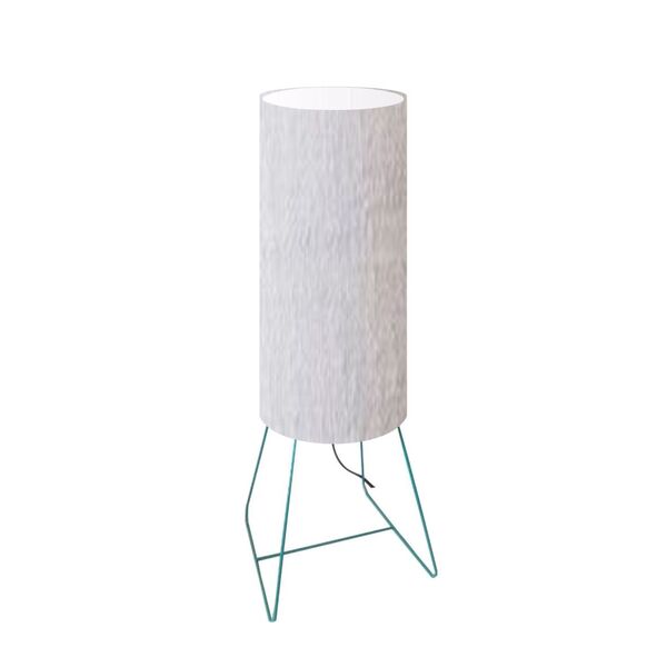 Abajur Mesa Azul Tubo 64cm Cúpula Ø18 Cores Diversas Md1086 -