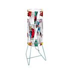 Abajur Mesa Azul Tubo 64cm Cúpula Ø18 Cores Diversas Md1086 -