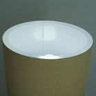 Abajur Mesa Base Cerâmica Rústica E Cúpula Dourada Bivolt