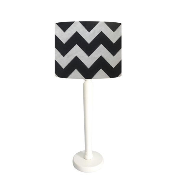 Abajur Mesa Branco 48cm Cores Estampadas Cúpula Ø30 Md1063 -