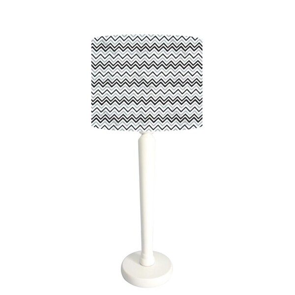 Abajur Mesa Branco 48cm Cores Estampadas Cúpula Ø30 Md1063 -