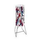 Abajur Mesa Preto Tubo 64cm Cúpula Ø18 Cores Diversas Md1087