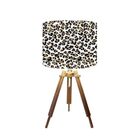 Abajur Mesa Tripé Madeira 60cm Cores Estampadas - Md1002 Cúpu