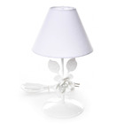 Abajur Metal Flor G Branca Bebê Infantil