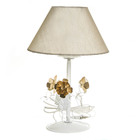Abajur Metal Floral Flor Dourada Bebê Infantil