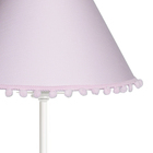 Abajur Metal Simples Rosa Grelô Bebê Infantil