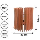 Abajur Monalisa De Mesa - Mdf Cru Kit Com 2 - 40x20cm E 20x20